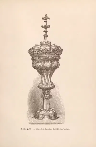 Готический кубок; 15-й век by Якоб фон Фальке, 1888 — digital art print download
