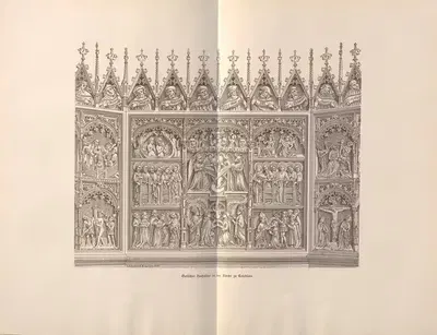 Готический главный алтарь; в церкви в Трибзесе by Якоб фон Фальке, 1888 — digital art print download