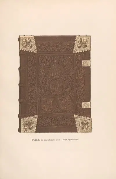 Обложка книги из резаной кожи by Якоб фон Фальке, 1888 — digital art print download