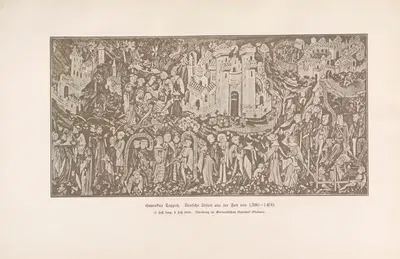 Вязаный ковер; 1380 by Якоб фон Фальке, 1888 — digital art print download