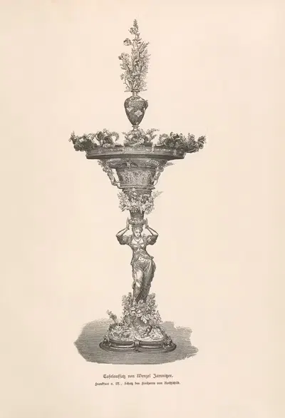 Tafelaufsatz von Wenzel Jamniger by Jakob von Falke, 1888 — digital art print download