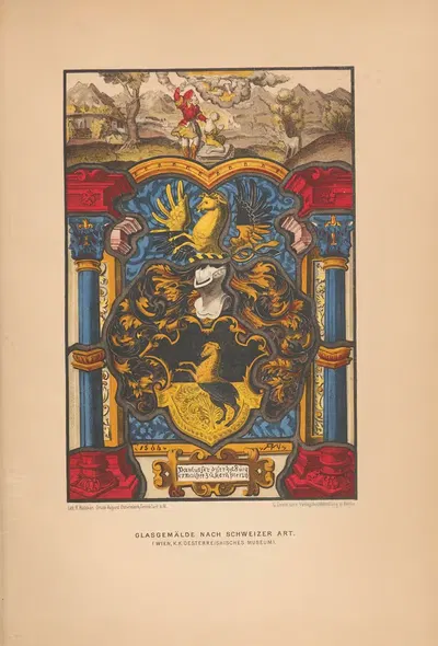 Стеклянные картины по швейцарскому стилю by Якоб фон Фальке, 1888 — digital art print download