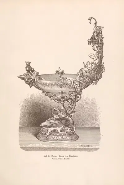 Купание Дианы. Чаша Динглингера by Якоб фон Фальке, 1888 — digital art print download