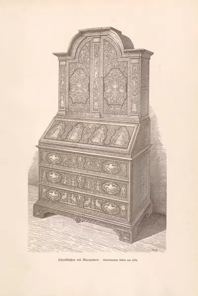 Письменный ящик с инкрустацией. Нижненемецкий by Якоб фон Фальке, 1888 — digital art print download