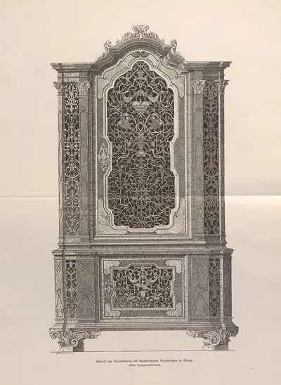 Шкаф из Брауншвейга с ажурными бронзовыми украшениями by Якоб фон Фальке, 1888 — digital art print download