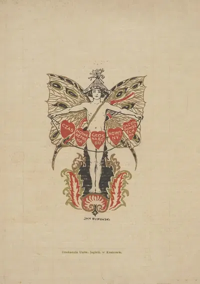 Приглашение на пресс-бал, Краков 1909 by Ян Буковский, 1909 — digital art print download