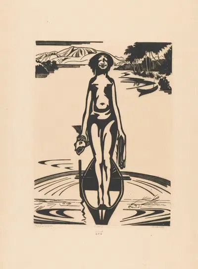 Женщина с папой by Иоганнес Фредерик Энгельберт тен Клоостер, 1921 — digital art print download