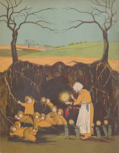 Сказка о земляных человечках, пл.02 by Юлиан Эйзмонд, 1929 — digital art print download