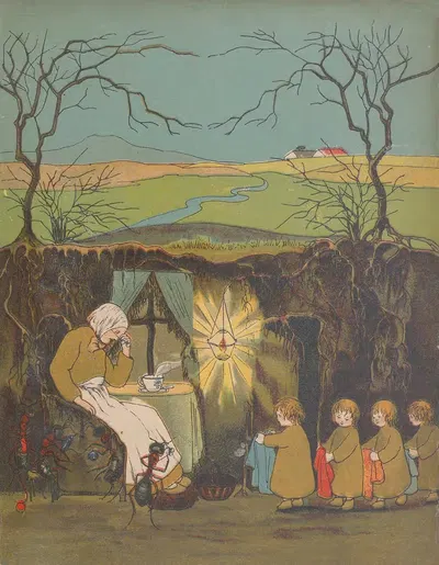 Сказка о земляных человечках Пл.04 by Юлиан Эйзмонд, 1929 — digital art print download