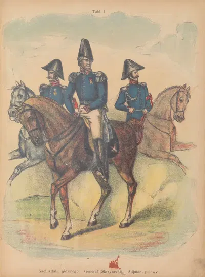 Шеф штаба главного. Генерал (Скрижнецкий). Адъютант половины by Кароль Козловский, 1908 — digital art print download