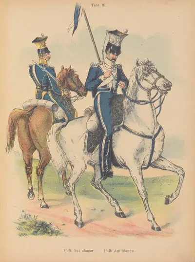 Полк 3-й уланов. Полк 2-й уланов by Кароль Козловский, 1908 — digital art print download