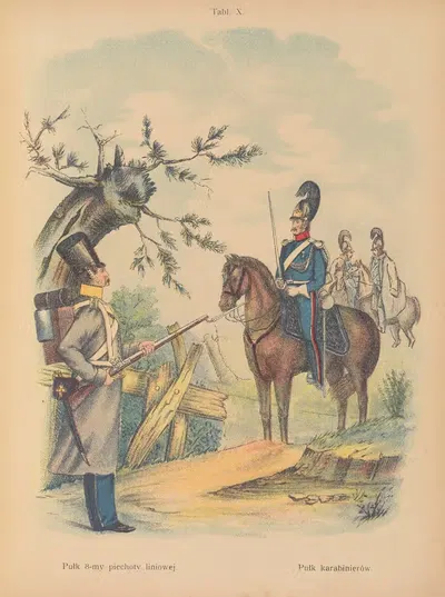 8-й полк линейной пехоты. Полк карабинеров by Кароль Козловский, 1908 — digital art print download