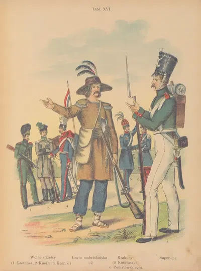 Свободные стрелки, легия надвислянская, кракусы, сапер by Кароль Козловский, 1908 — digital art print download