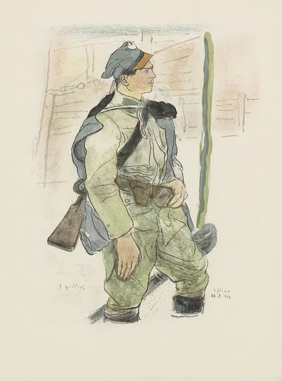 Ординанс конный by Леопольд Готлиб, 1916 — digital art print download