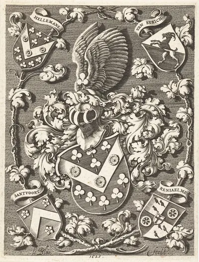 Щит семьи Хеллеманс by Михиэль Ле Блон, 1625 — digital art print download