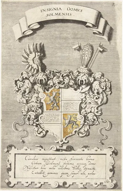 Щит герба герцога Солмса Инсигния Дома Солменсис by Михиэль Ле Блон, 1628 — digital art print download