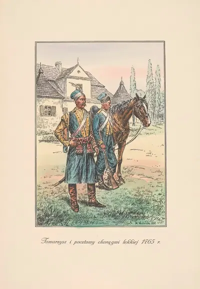 Товарищ и почтовый хоругви легкой 1763 г. by Мечислав Казимеж Водницкий, 1938 — digital art print download