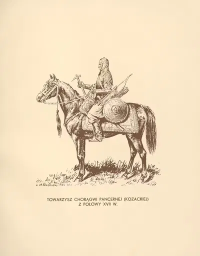 Товарищ хоругви панцирной (Казачьей) середины XVII века by Мечислав Казимеж Водницкий, 1935 — digital art print download