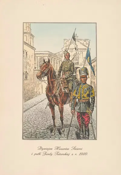 Дивизион Гусар смерти и полк Татарской конницы 1920 года by Мечислав Казимеж Водницкий, 1938 — digital art print download