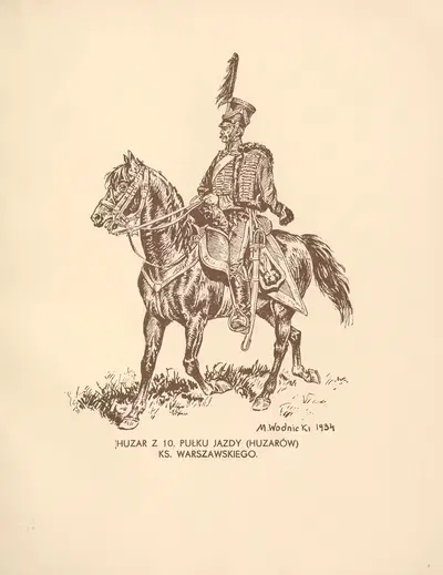 Улан 10-го полка конницы Варшавского княжества by Мечислав Казимеж Водницкий, 1935 — digital art print download