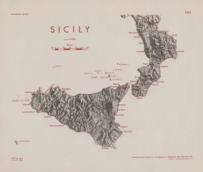 Sicily by Office of Strategic Services, 1943 — digital art print download