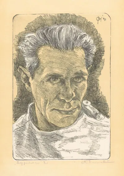 Автопортрет by Отто Ханрат, 1941 — digital art print download