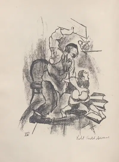 Menshelakh un stsenes Pl.05 by Rahel Szalit-Marcus, 1922 — digital art print download