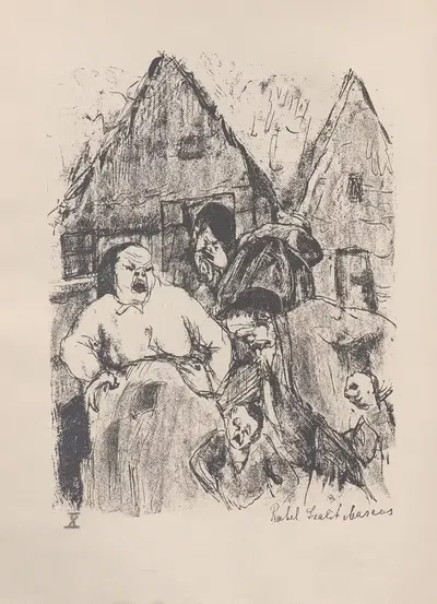 Menshelakh un stsenes Pl.11 by Rahel Szalit-Marcus, 1922 — digital art print download