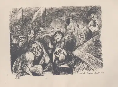 Menshelakh un stsenes Pl.16 by Rahel Szalit-Marcus, 1922 — digital art print download