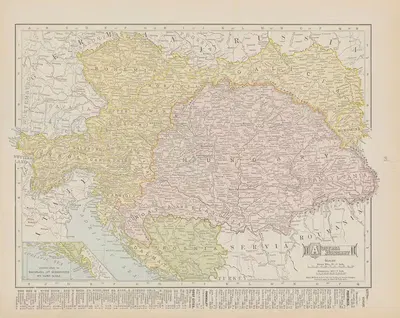 Австро-Венгрия by Рэнд МаКналли и Компания, 1907 — digital art print download