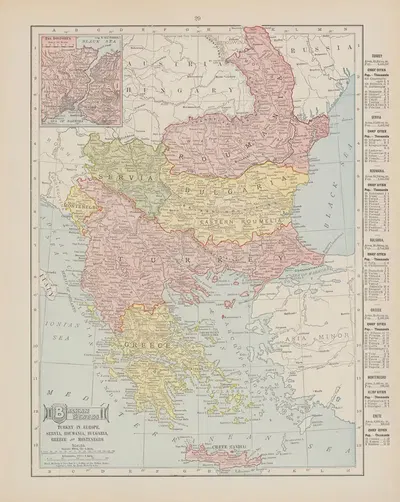 Турция by Рэнд МаКналли и Компания, 1907 — digital art print download