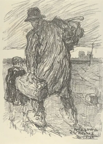 На выходе из Реймса by Роберт Луи Антраль, 1917 — digital art print download
