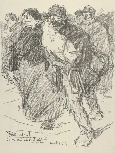 Те, кто ищет крышу by Роберт Луи Антраль, 1917 — digital art print download