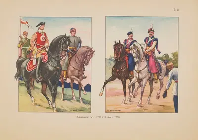 Кавалерия в 1732 и около 1750 by Станислав Хайковский, 1939 — digital art print download