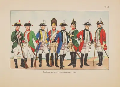 Печота, артиллерия и понтонеры по р. 1775 by Станислав Хайковский, 1939 — digital art print download