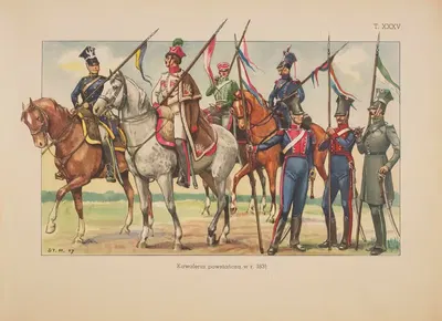 Кавалерия восстания 1831 года by Станислав Хайковский, 1939 — digital art print download