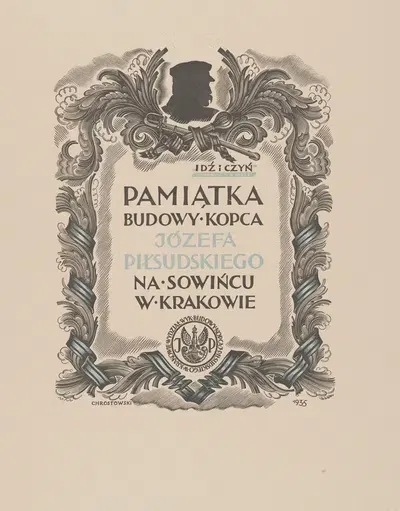 Памятка о строительстве кургана Пилсудского by Станислав Остоja-Хростовский, 1935 — digital art print download