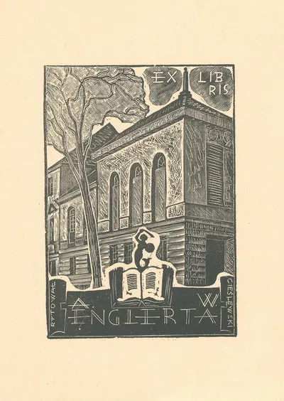 Экслибрис А. В. Энглерта by Тадеуш Чешлевский, 1940 — digital art print download