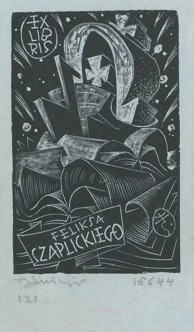 Экслибрис Феликса Чаплицкого by Тадеуш Чешлевский, 1944 — digital art print download