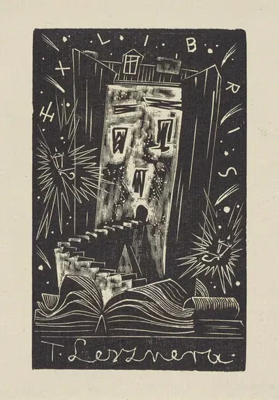 Экслибрис Т. Лежнера by Тадеуш Чешлевский, 1943 — digital art print download