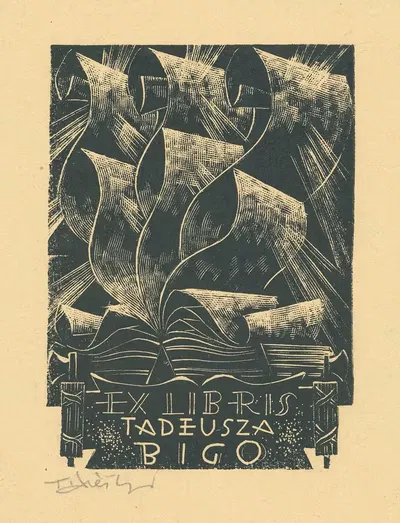 Экслибрис Тадеуша Бига by Тадеуш Чешлевский, 1943 — digital art print download