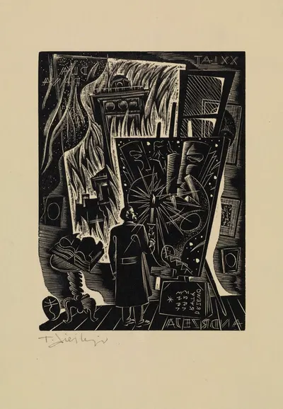 Гравюра, посвященная Анджею Банаху by Тадеуш Чешлевский, 1943 — digital art print download