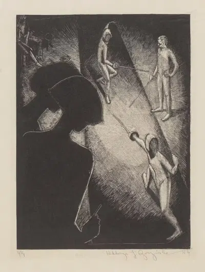 Фехтование by Виктория Горыńска, 1934 — digital art print download