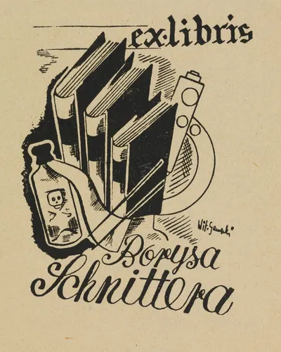Экслибрис Бориса Шниттера by Витольд Гавецкий, 1937 — digital art print download