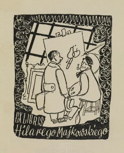 Экслибрис Хиларего Майковского by Витольд Гавецкий, 1942 — digital art print download