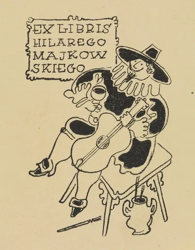 Экслибрис Хиларего Майковского by Витольд Гавецкий, 1942 — digital art print download