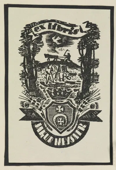 Экслибрис Якуба Мейснера by Витольд Гавецкий, 1944 — digital art print download