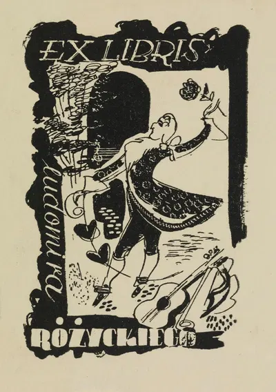 Экслибрис Людомира Рожицкого by Витольд Гавецкий, 1944 — digital art print download