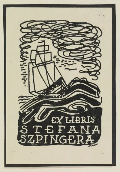 Экслибрис Стефана Шпингера by Витольд Гавецкий, 1942 — digital art print download