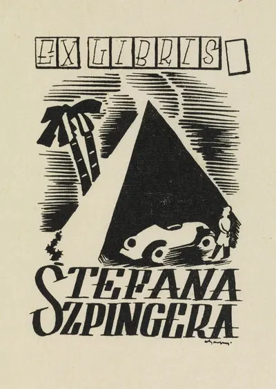 Экслибрис Стефана Шпингера by Витольд Гавецкий, 1942 — digital art print download